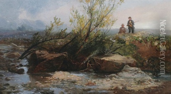 Hunting Scene Oil Painting - Edward Adveno Brooke