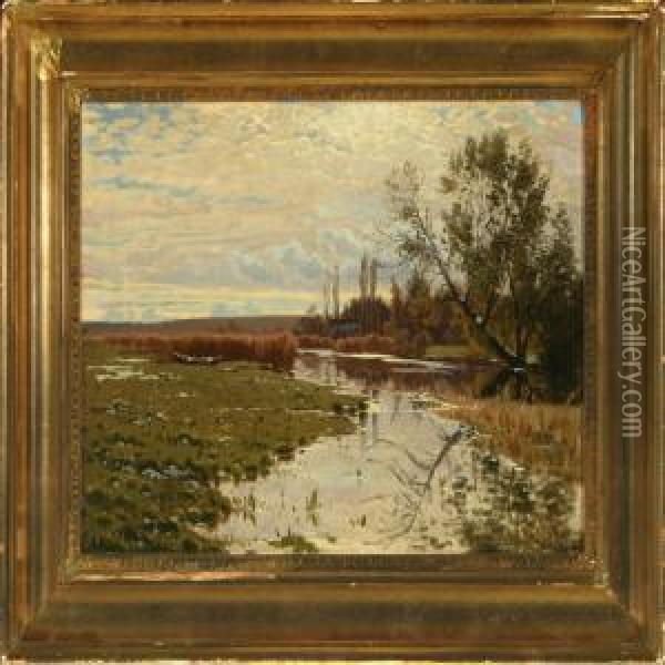 Scenery From Susa Nearherlufsholm Oil Painting - Ludvig Kabell