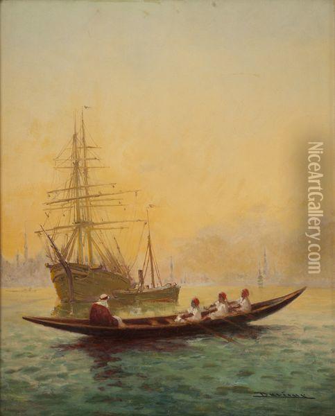 Barque A Constantinople Oil Painting - Henri Duvieux