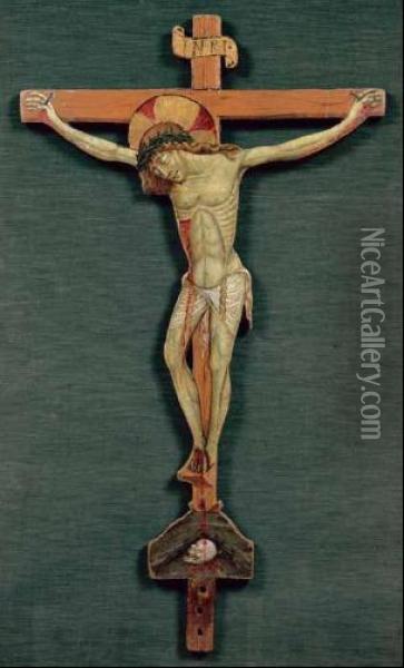 Cristo In Croce Oil Painting - Niccolo Foligno Da Alunno