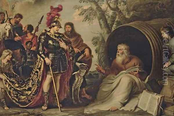 Alexander and Diogenes Oil Painting - Cornelis De Vos