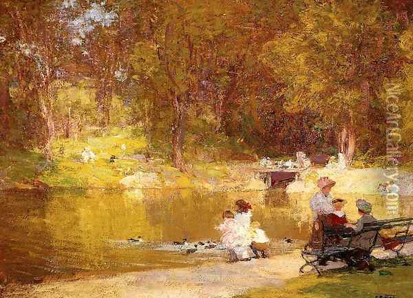 In Central Park Oil Painting - Edward Henry Potthast