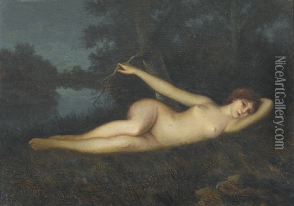 Nu Couche Oil Painting - Jean Jacques Henner
