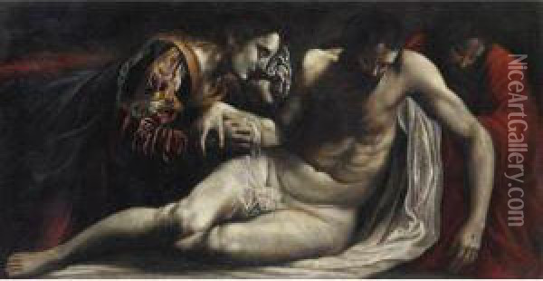 Compianto Sul Corpo Di Cristo Oil Painting - Domenico Fetti