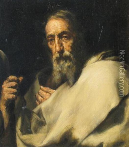 Portrait Of A Bearded Man Oil Painting - Jusepe de Ribera
