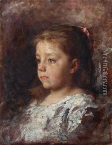 Ritratto Di Fanciulla Oil Painting - Uberto dell' Orto