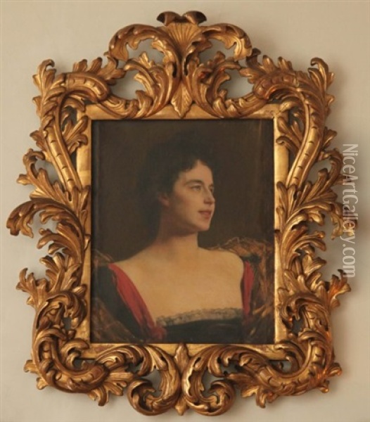 Portrait De Isabelle Nenot Oil Painting - Jean Joseph Benjamin Constant