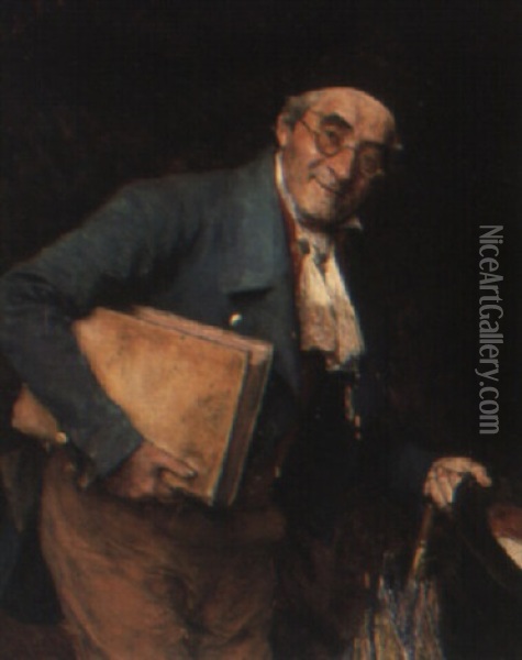 The Professor Oil Painting - Federico Andreotti