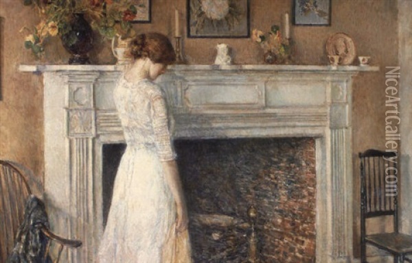 In The Old House Oil Painting - Childe Hassam