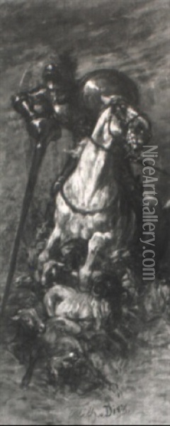 Don Quichotte Oil Painting - Wilhelm Von Diez