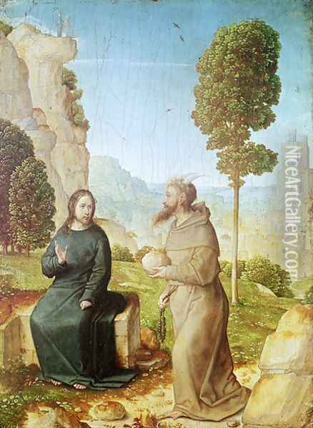 Temptation of Christ in the Wilderness Oil Painting - Flandes Juan de