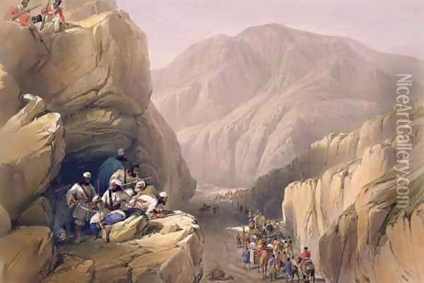 The Wild Pass of Siri-Kajoor, from 'Sketches in Afghaunistan' Oil Painting - James Atkinson