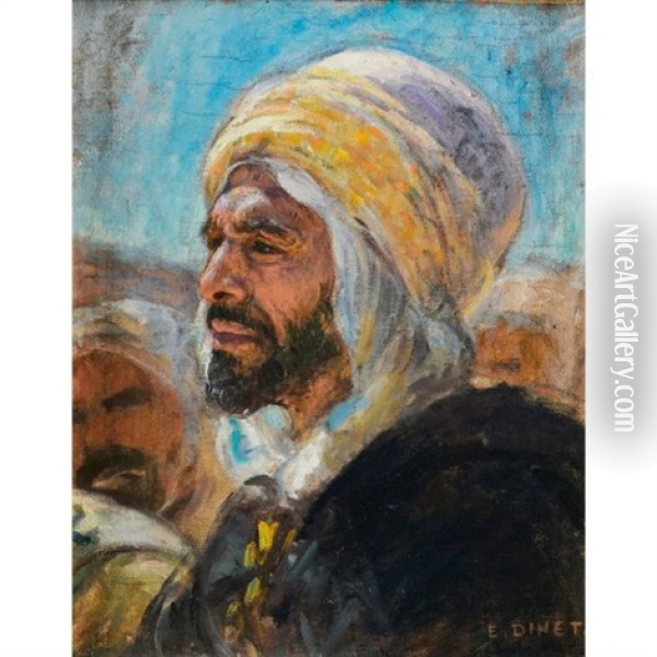 Portrait De Saad Bouchared (?) Oil Painting - Alphonse Etienne Dinet