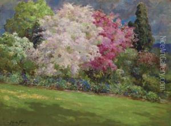 Spring Garden, Kennebunkport Oil Painting - Abbott Fuller Graves