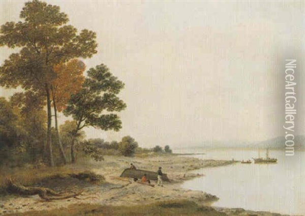 The Gare Loch Near Shandon Looking Down The Loch Oil Painting - John Knox