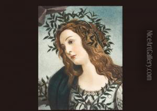Minerva Oil Painting - Sandro Botticelli