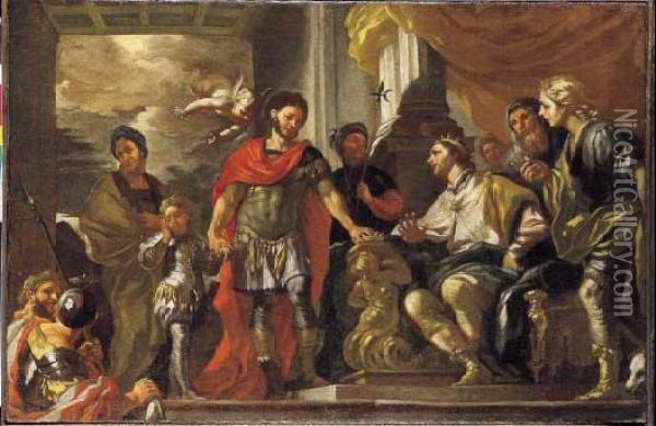 Episodio Di Storia Romana Oil Painting - Francesco Solimena