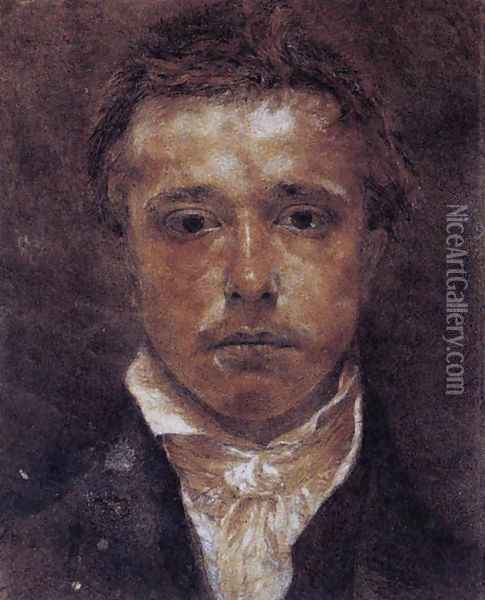 Self-Portrait c. 1825 Oil Painting - Samuel Palmer