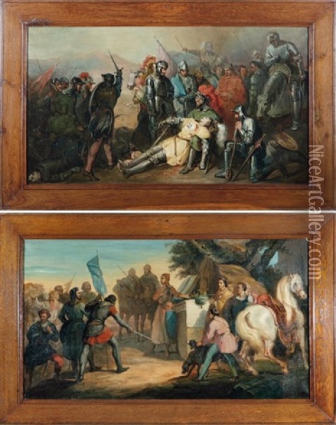 Scenes De Croisades (pair) Oil Painting - Francois Pascal Simon Gerard