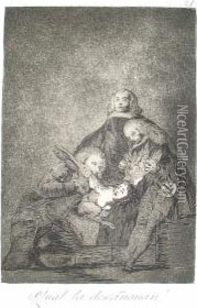 Qual La Decanonan From Los Caprichos Series Oil Painting - Francisco De Goya y Lucientes