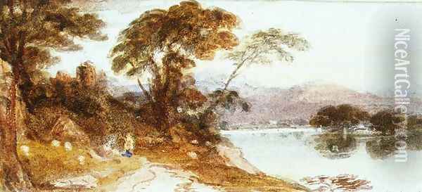 Landscape, 1840 Oil Painting - John Varley