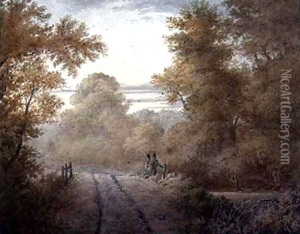 Landscape in Autumn Oil Painting - Thomas Barker of Bath