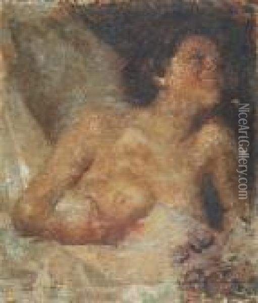 Nudo Femminile Oil Painting - Giuseppe Amisani
