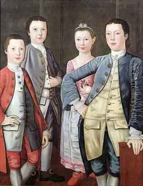 The Rapalje Children Oil Painting - John Durand