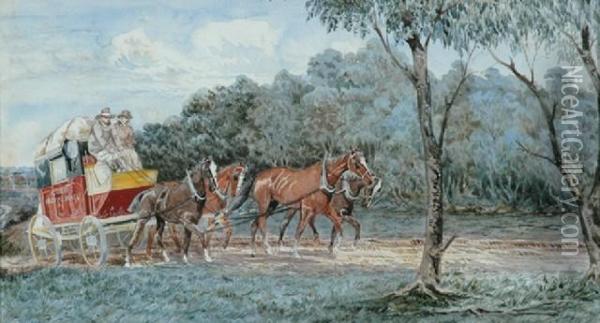 Cobb Royal Mail Oil Painting - Arthur Esam