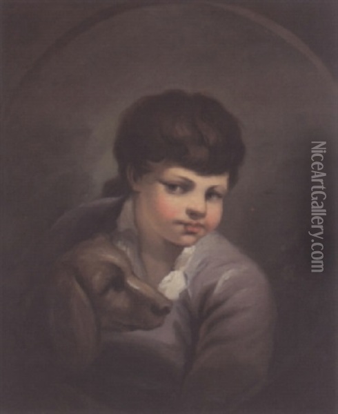 Portrait Of A Boy Oil Painting - Thomas Barker