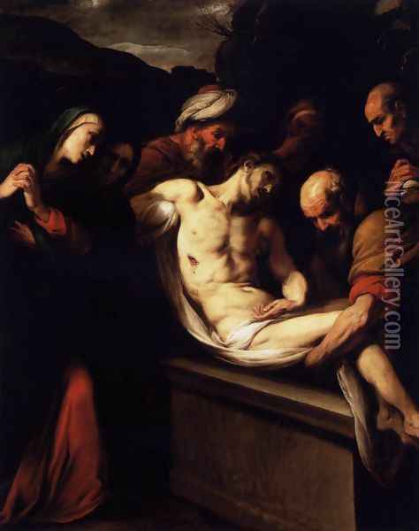 The Entombment 1620s Oil Painting - Daniele Crespi