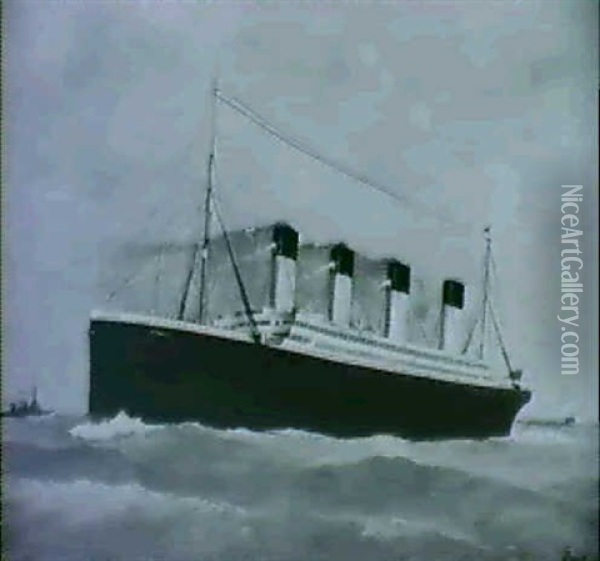 R.m.s. Titanic Oil Painting - A. Dymott