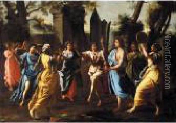 The Triumph Of David Oil Painting - Francesco Cozza