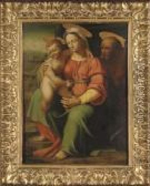Sainte Famille Oil Painting - Raphael (Raffaello Sanzio of Urbino)