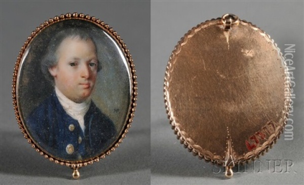 Portrait Miniature Of Adam Babcock (by Henry Pelham) Oil Painting - John Singleton Copley