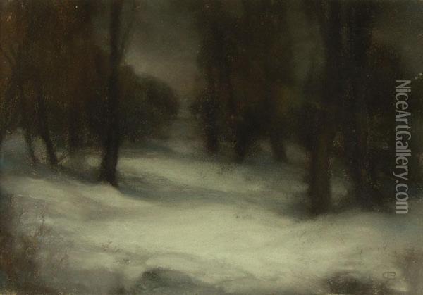 Winter Woods Oil Painting - Charles Ernest Debelle