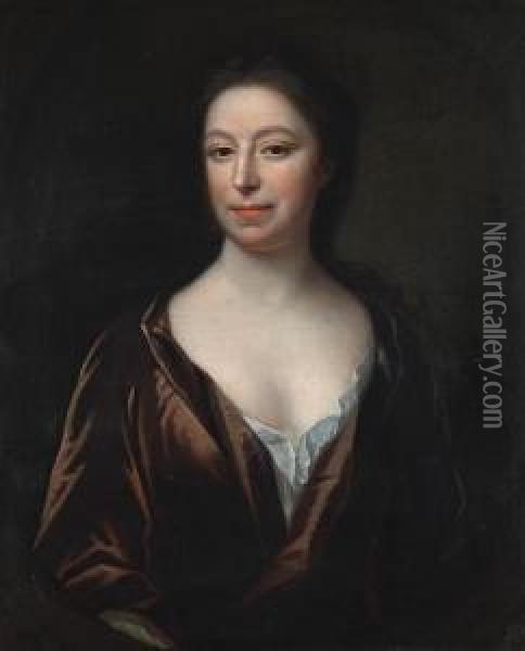 Portrait Of Lady Amy Danvers Oil Painting - Jonathan Ii Richardson