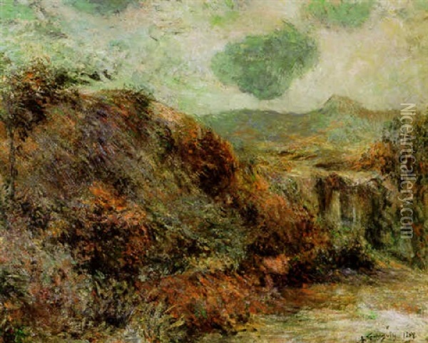 Paysage Montagneux Oil Painting - Paul Gauguin
