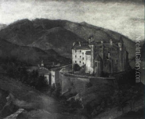 Schloss Meran, Tyrol Oil Painting - Ferdinand Runk
