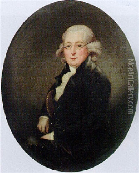 Portrait Of Christopher Anstey Oil Painting - John Raphael Smith