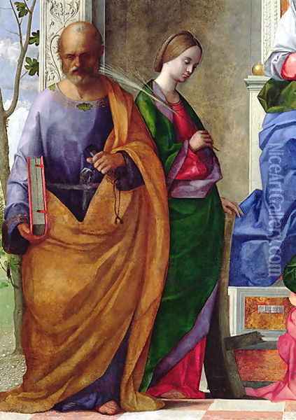 San Zaccaria Altarpiece 1505 Oil Painting - Giovanni Bellini