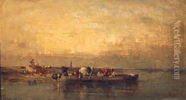Fishing Off The French Coast Oil Painting - Charles de Tournemine