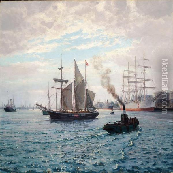 J rgen Danmark Oil Painting - Christian Benjamin Olsen