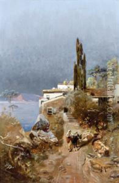 Korsische Landschaft Oil Painting - Robert Alott