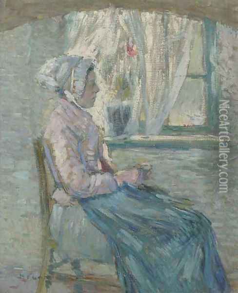 Seated lady Oil Painting - French School