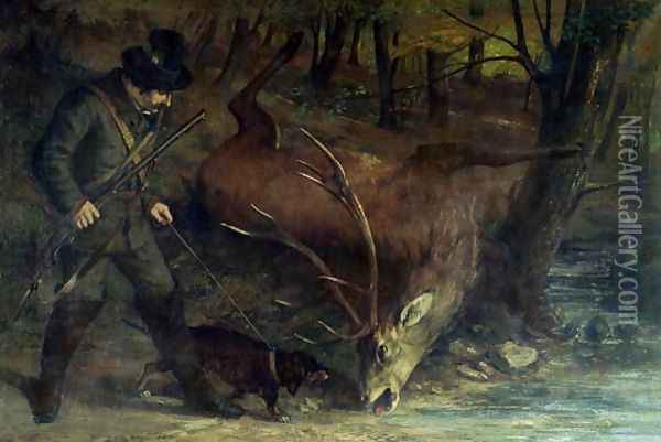The Death of the Stag, 1859 Oil Painting - Gustave Courbet