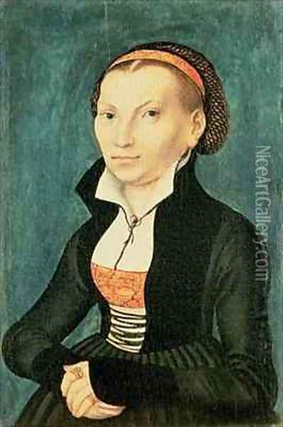 Katharina von Bora future wife of Martin Luther Oil Painting - Lucas The Elder Cranach