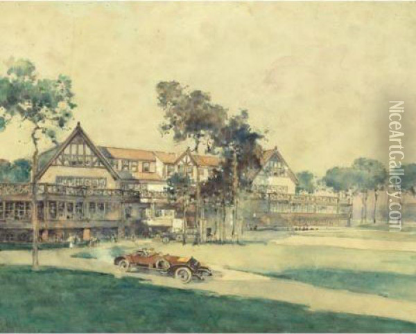 Country Club Oil Painting - Frederick Childe Hassam