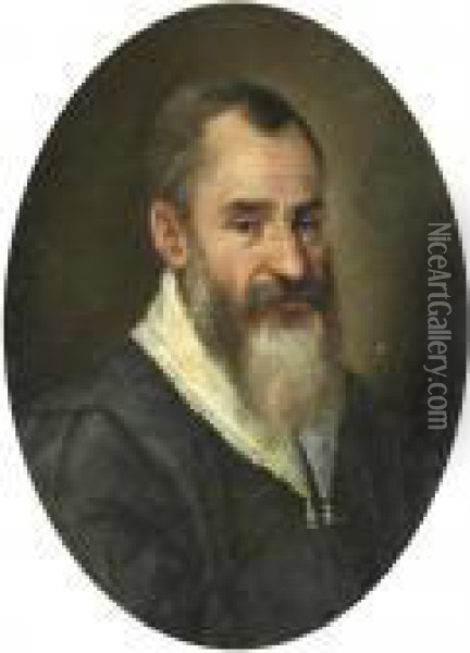 Portrait Of Carlo Sigonio (c. 1524-1584) Oil Painting - Lavinia Fontana