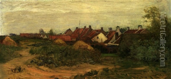 Dunendorfchen Oil Painting - Gustav Schoenleber